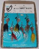 Point of Sale Card for Al Foss Shimmy Wigglers Made by Weber Tackle Company